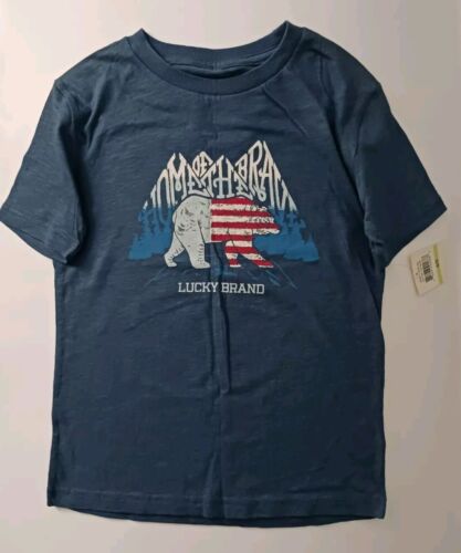 TAGS Boy Lucky Brand Signature USA Colors Home Of The Brave Design Shirt Sz.4/5