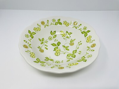 Petite Flora Ironstone by Sears #4009 Vintage 9 1/2'' Serving Bowl Yellow Green