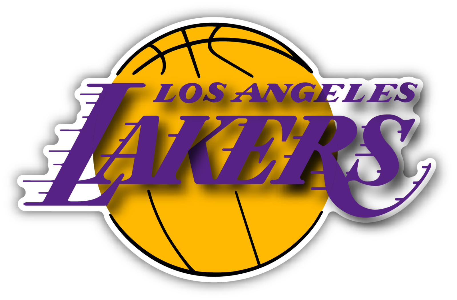 LA Los Angeles Lakers Basketball NBA Fan Vinyl Sticker Decal Car Bumper