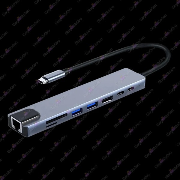 ⚡ ADAPTADOR HUB USB-C - USB 3.0, HDMI, SD, MICROSD, RJ45 - CONCENTRADOR PUERTOS