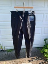NWT Dockers Mens Side Elastic Pleated Front Black Pants Free US Shipping