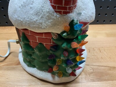 Vtg Lighted Ceramic Christmas Snow House Igloo Santa W Vtg Lighted Ceramic Christmas Snow House Igloo Santa W