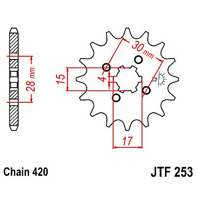 Pignon 12 Dents JT Sprockets Référence 329 - Compatible Honda MTX 125 R2 (TC02) 1987, Neuf étiqueté