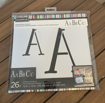     ArtMinds  DIY Monogram Alphabet Stencils.   