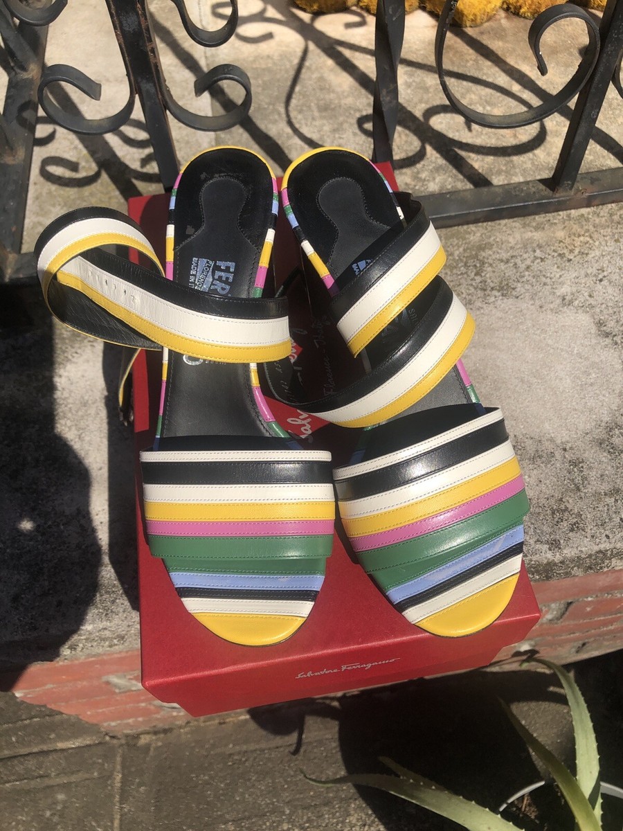 Salvatore Ferragamo Multicolor womens sandals size 8 | eBay display picture 1