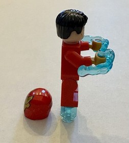 LEGO Super Heroes Invincible Iron Man Minifigure sh0368 w/Hair & Helmet - Marvel