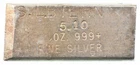 5.1 Oz Silver Bar Rocky Mountain Mint Vintage Hand Poured *3918