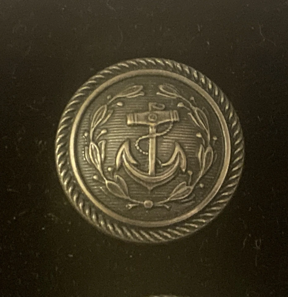 Waterbury Blazer Button Set Of 9 Boat Anchor Nautical Pewter For 2 Or 3 Btn Coat - Image 4 of 4