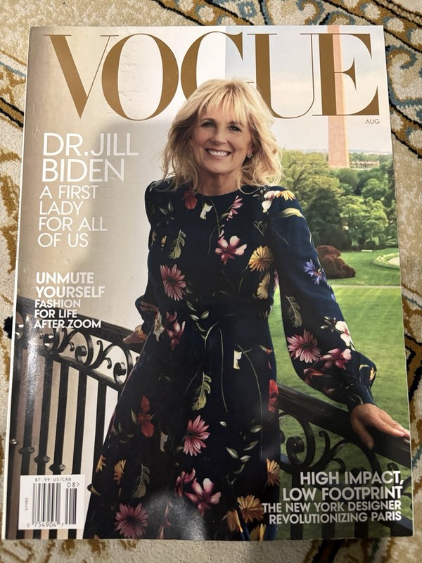 Two VOGUE Magazines August 2021 & 2024  Jill Biden