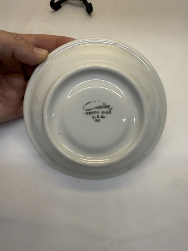 Vtg RARE Caribe China Red Paisley Restaurant Coffee/Tea Saucer Dessert Plates - Picture 3 of 5