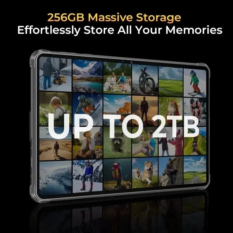 OUKITEL RT8 4G Outdoor Tablet 20000mAh 256GB Android 14 48MP+32MP Rugged Tablet - Bild 3 von 4