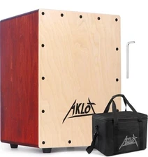 Aklot 10” Cajon Drum Compact Acoustic Jam Cajons Betula Wood Percussion Box