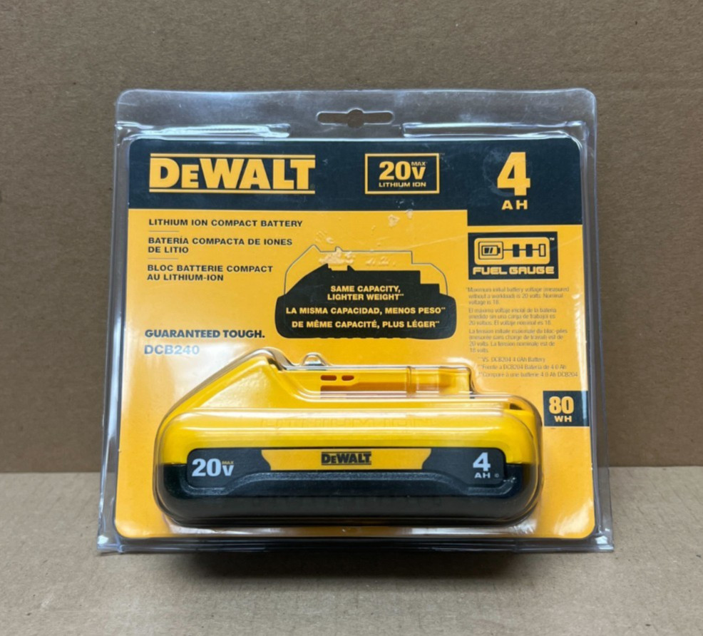 [New] (DCB240) DEWALT 20V MAX* 4Ah Battery