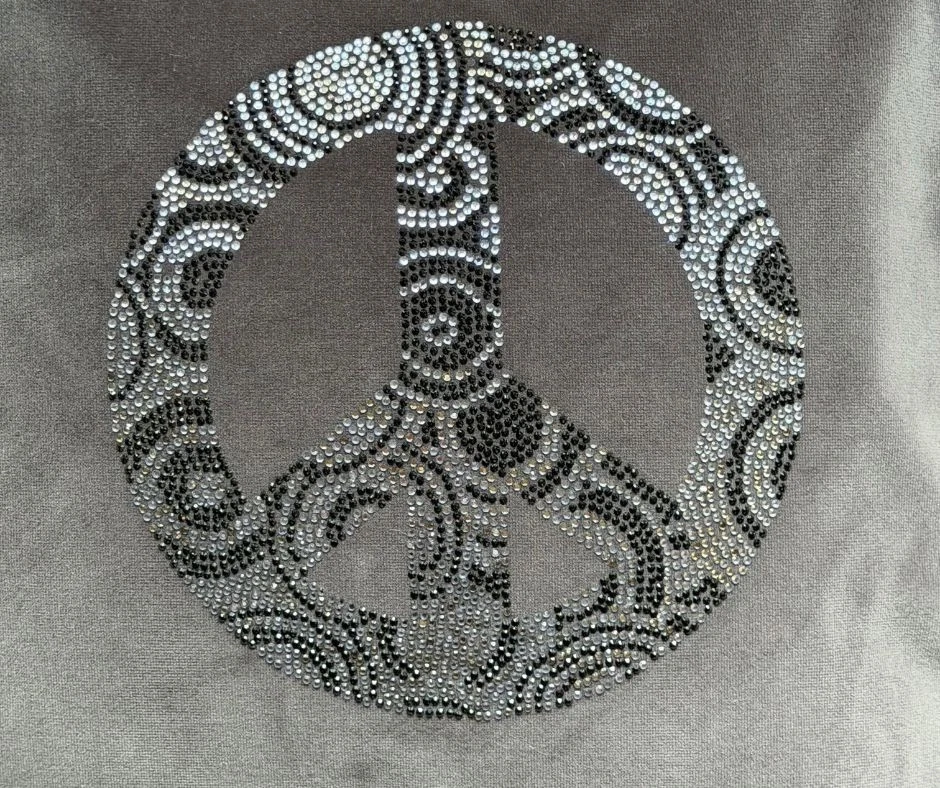 Роскошный бархатный знак мира наволочка подходит 20 «x 20» вставки - Изображение 3 из 3