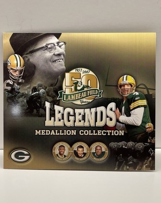 Green Bay Packers 50 Years of Lambeau Field Legends Medallion Collection Folder