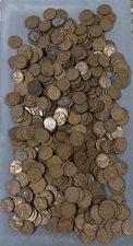 Lot of 500 Mixed Wheat Cents - Bag Of 500 Mixed Dates Mint Marks And Conditions