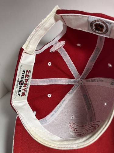 Detroit Red Wings Hat Strapback Cap Mens Red Zephyr Wool Blend NHL Hockey - Picture 6 of 8