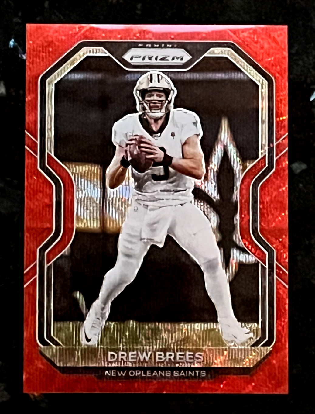 2020 Panini Prizm Drew Brees Red Wave Prizm 22/149 New Orleans Sainta #243