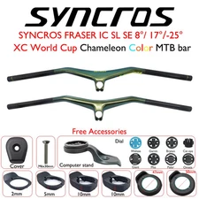 Integrated Cockpit MTB Handlebar 8/17/25° Angle with Bike Computer Mount 