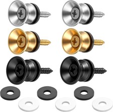 6 Pcs Guitar Strap Button Lock with Flex Lock Strap Blocks Guitar Straps Locks