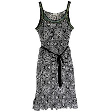 Avenue Maxi Sun Dress Plus Size 26 28 Colorful Beading Black White Sleeveless