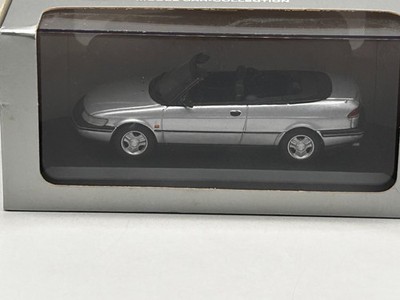 Saab 900 Cabriolet 1/43 Diecast Minichamps Dealer Edition Silver Box 741710