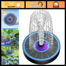 Solar Powered Fountain Pump for Bird Bath & Garden - 3.5W with 7 Nozzles & Glass