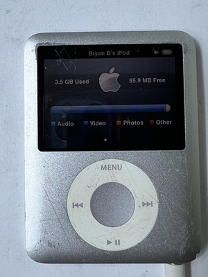 Apple iPod Nano 3rd Gen 4GB A1236 MP3 Player SILVER MA978LL/A
