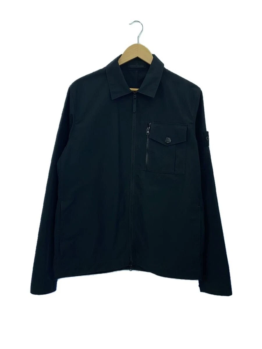 Giacca STONE ISLAND cotone zip nera taglia M design tinta unita #EG ADA