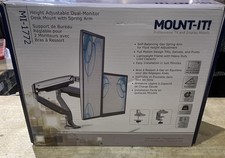 Mount-It MI-1772 Dual Monitor Arm Mount Desk Stand Two Articulating Gas Spring