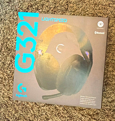 Logitech G321 LIGHTSPEED Wireless Gaming Headset Boom Mic Black