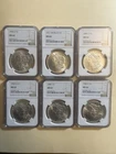 Lot OF (6) MIXED GRADED MS62 MORGAN SILVER DOLLARS NGC 🔥🔥📈📈