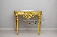 Console De Salle De Bain Luigi XV Or Marbre Baroque Moderne AL1123