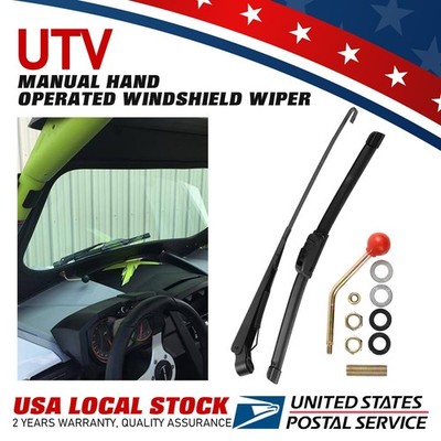 UTV Manual Hand Operated Windshield Wiper Rubber Blade Fit for Can am Polaris S2