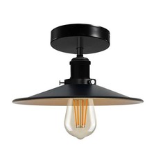Industrial Ceiling Light, Flush Mount Lamp Fixture E27 Vintage Metal UK Hall Way