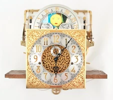 Kieninger 9 tube grandfather clock movement & dial @ 1990s Original Excellent!