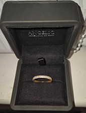 18ct YG 0.85pt Natural White Diamond Ring size T