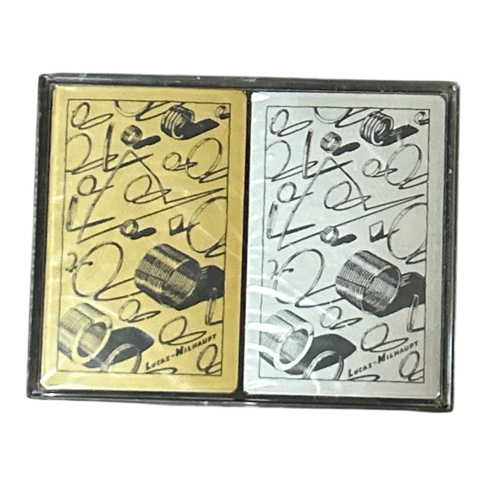 VTG Redislip Lucas Milhaupt Playing Cards 2 Decks ( 1 Gold , 1 Silver ) SEALED