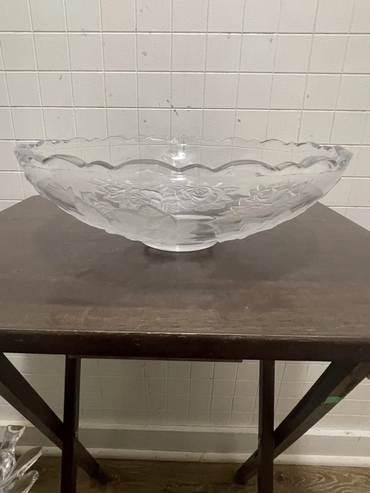 ROSA DE INVIERNO Studio Nova GRANDE 12" Ensaladera Servir PUNCHBOW Decoración CENTRO Foto 2 de 4