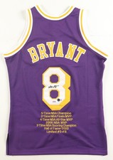 Kobe Bryant Signed Auto Embroid LE Lakers Mitchell Ness Rookie Jersey COAs #5/8