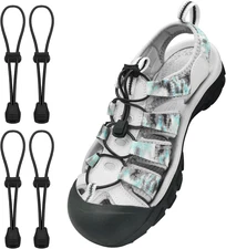 2 Pairs Elastic No Tie Shoe Laces Replacement Laces for Keen Sandal, round No Ti