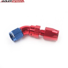 45 Deg -6an 6an One Piece Swivel Hose End Aluminum Fitting Adapter Redblue Usa