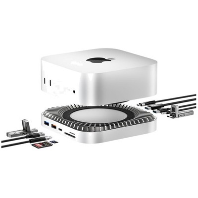 10-in-1 Hub for Mac Mini M4 with SSD Enclosure