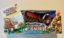 Vintage 1987 Playskool Definitely Dinosaurs Triceratops Open Box w/ Storybook