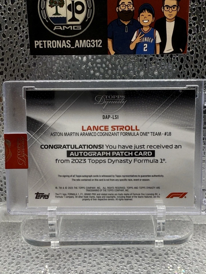 Parche automático Fórmula 1 DAP Topps Dynasty F1 Lance Stroll Aston Martin 10/10 2023 Foto 2 de 2