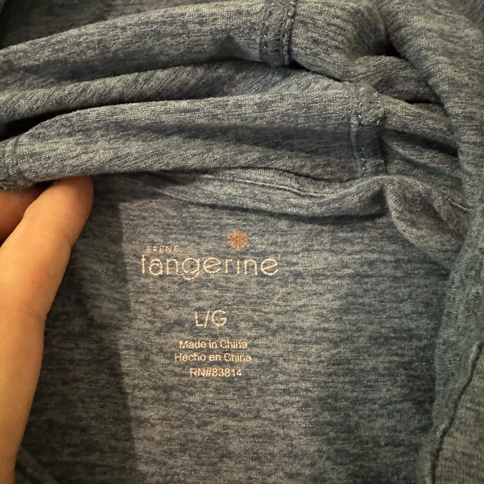 Sudadera con Capucha Reflectante Mandarina Mujer Talla L Azul/Gris Athleisure Ropa Activa Usada en Excelente Condición Foto 2 de 4