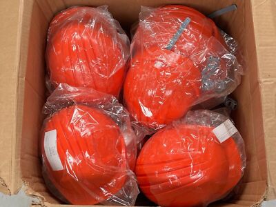 10 new JSP Evolution 6121 Bright Orange, 6-Pt Suspension Hard Hat Safety Helmets