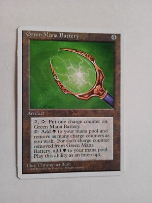 MAGIC CARD MTG ENG 1995 GREEN MANA BATTERY