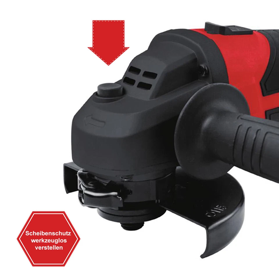 Akku-Winkelschleifer 18V 4.0Ah Trennschleifer Einhandwinkelschleifer Trennjäger - Bild 3 von 4