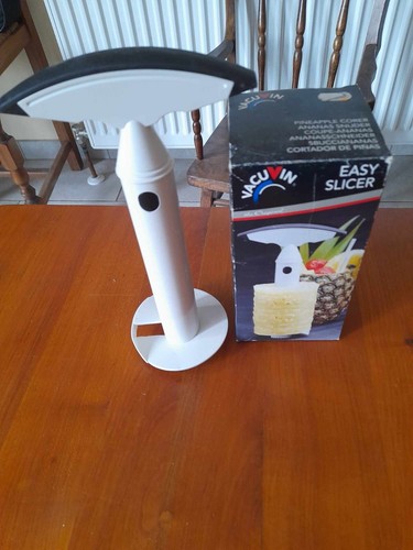 Vacu Vin Coupe-Ananas Blanc Et Noir - Outil Pratique Pour Tranches Parfaites Et Rapides